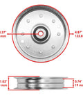 Upgrade Your MTD LT542H With This Hot Deal 42 Inch Replacement Spindle Idler Pulley And Blade Belt Kit For 2005-2006 Models Perfect Fix For Worn Clutches And Drivetrain Service To Get Your Cutin Top Shape ASAP 4.87 inch pulley