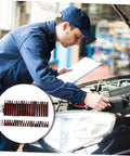 Pro Shop Grade Spline Socket Bit Set, Beefy Auto Repair Kit For Mechanics, tough multi size drive sockets being used by a mechanic.