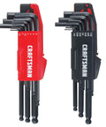 Ball End Hex Key Set 20 Piece With Storage Rack SAE And Metric Allen Wrenches Durable Black Oxide Steel