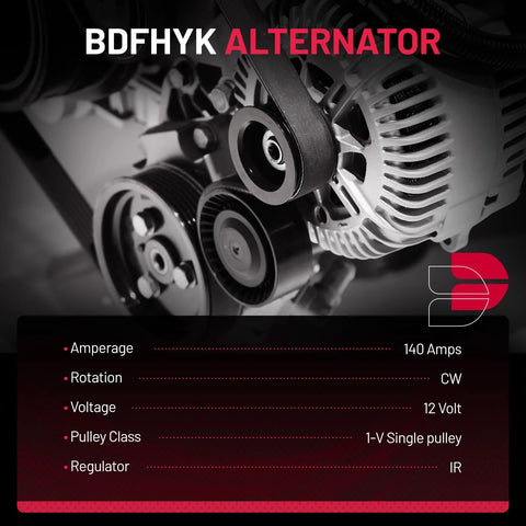 Drop In Direct Fit Alternator Replacement For Chevy G30 C20 K10 S10 visible in engine compartment with pulley details