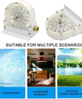 DIY Water Turbine Kit With Pelton Turbine And Impact Runner for home power, acrylic shell, shown in multiple scenarios.