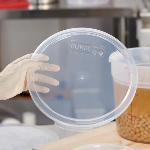 2 Quart Translucent Round Food Storage Containers With Lids Pack Of 4 Nonstick BPA Free NSF Listed Commercial Grade Polypropylene