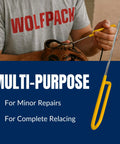 Relacing Needle For Baseball Gloves Pro Grade Durable Steel Lacing Tool in use for glove repair with easy grip handle