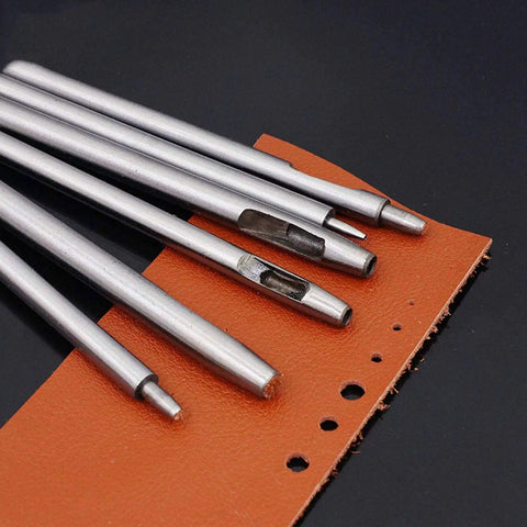 Leather Punch Tool Kit With Ten Sizes From 0.5mm To 5.0mm For Belts Wallets And Bags Heavy Duty Hole Puncher Set Professional Leatherworking Tools