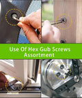 Headless Cup Point Set Screw Kit Pro Grade 304 Stainless Steel M3 M4 M5 M6 M8 Sizes 780 or 1170 Pcs used in various applications