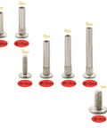 Workhorse Grade Chicago Screws And Rivet Socket Binders For Furniture Projects Nickel Plated Carbon Steel Assortment Kit showing various sizes and quantities.