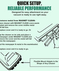 Instructions for using Two Pack 12 Inch Vacuum Cleaner Magnet Strips with Removable Covers and Screws for Upright Vacuums