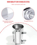 Stainless Steel Exhaust Clamp Band For 2.5 Inch Exhaust Pipe, Universal Widening Butt Joint Clamp close-up with torque detail