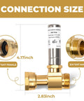 Stainless Steel Water Hammer Arrestor For Washing Machine 3/4 Inch FHT x 3/4 Inch MHT Straight 2 Pack No More Pipe Knock Reduces Noise Stops Water Hammer Easy Install showing 3/4 GHT female and male connections