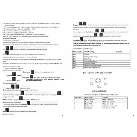 Installation manual for M5 LCD Waterproof Bike Display Panel, showing wiring instructions for electric bike conversion.
