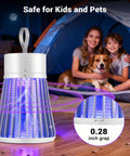 Portable Mosquito Zapper For Indoor And Outdoor Use USB Rechargeable Electric Fly Swatter With Safe Grid And Purple LED