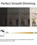 Image showcasing LED Candelabra Bulb Filament Style 2700K Warm White E12 Base Dimmable Bent Tip Chandeliers No Flicker dimming