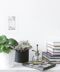 ET-72 Digital Programmable Thermostat For Floor Heating With Large LCD Display, mounted on wall above potted plants