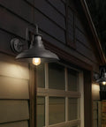 Two Pack Gooseneck Wall Sconce Barn Lights 14 Inch Dusk To Dawn Motion Sensor Outdoor Wall Mount Lighting Fixtures on garage