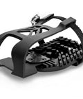 Toe Cage Adapters For Look Delta Pedals On Peloton Bikes shown for converting pedals with secure cages and straps, black 2-pack