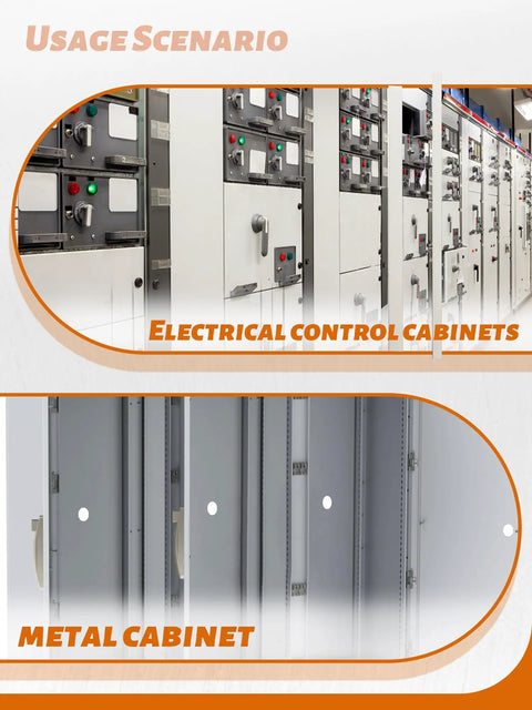 Usage scenarios for Heavy Duty 15 Ton Hydraulic Punch Driver Kit in electrical and metal control cabinets.
