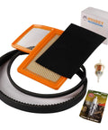 Golf Cart Tune Up Kit For Yamaha G16 G19 G22 G29 Gas Carts 2012.5 To 2016 All-In-One Clutch Drive Belt Generator Belt Pre-Filter Air Filter