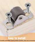 Mini Half Inch Fixed Casters With Metal Top Plate, 16 Pack, Quiet Rubber Wheels For Small Furniture, includes screws, installed