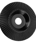 Heavy Duty Tungsten Carbide Grinding Wheel 125mm Angle Grinder Disc With Sharp Teeth For Sanding Carving Shaping And Polishing Wood Or Metal, black with detailed teeth texture.