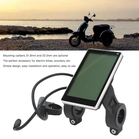 M5 LCD Display For E Bikes And Electric Scooters, Waterproof 6 Pin Connector, Universal 24V 60V Voltage, Rugged ABS Replacement Panel, Plug And Play Retrofit For Easy Upgrades And Clean Readouts