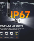 Slim 0.25 Inch Dual Lens Articulating Borescope with LED light showing IP67 waterproof feature underwater.