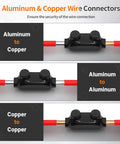 Heavy Duty Insulated Inline Splice Connector Kit for 250MCM to 6AWG Wire Aluminum to Copper Connectors showing configurations