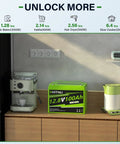 12V 100Ah LiFePO4 Battery Group 24 with Built In 100A BMS in kitchen with appliances for RV trolling motors marine camping