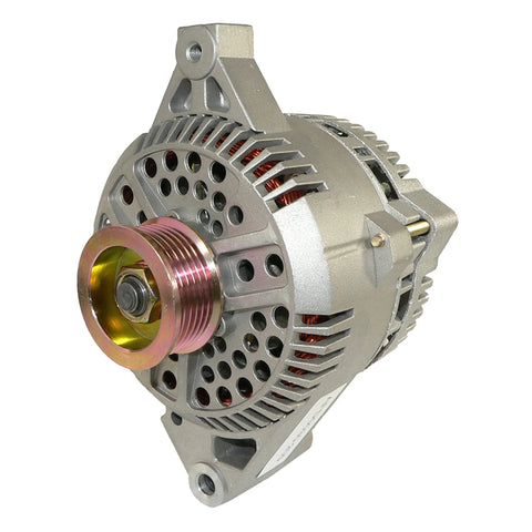 Ride Ready 130 Amp 12V Alternator Replacement For Ford Bronco 1993 And E Series Vans 1992 1996 with solid pulley front view