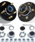 Pre Lubed 3500 Lb Trailer Hub Kit For 5 Lug 4.5 Inch Axles Fits 1-1/16 To 1-3/8 Inch 84 Tapered Spindle EZ Lube Design