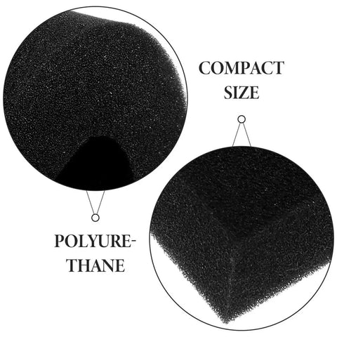 Close-up of 4 Pack Black Hard Foam Blocks 405x305x25mm Shipping Padding Sheets highlighting compact size and polyurethane material.