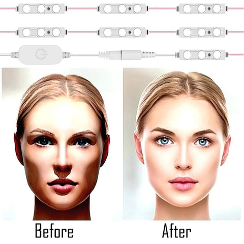 Ultra Bright Vanity LED Strip Lights 10 Ft Dimmable Touch Control For Makeup Table And Bathroom Mirror With 60 LEDs 6500K