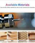SpeTool 5-piece down-cut spiral router bit set with 1/4" shank and 1/8" cutting diameter, carbide wood CNC bits