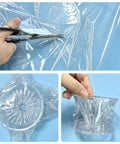 Clear PVC Shrink Wrap Bags 40 Count 14 By 20 Inches Heat Seal Packaging For Gifts Shoes Jars Baskets Soap Sleeves And Tons Of DIY Projects From Homemade Treats To Crafts used on glass containers