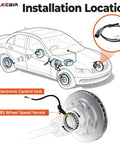 Keep Your Daily Driver Running Tight With These Straight Swap Front Abs Wheel Speed Sensors For 2010 To 2017 Chevy Equinox And Gmc Terrain 2.4L 3.0L 3.6L Pair installation diagram with ABS sensor location.