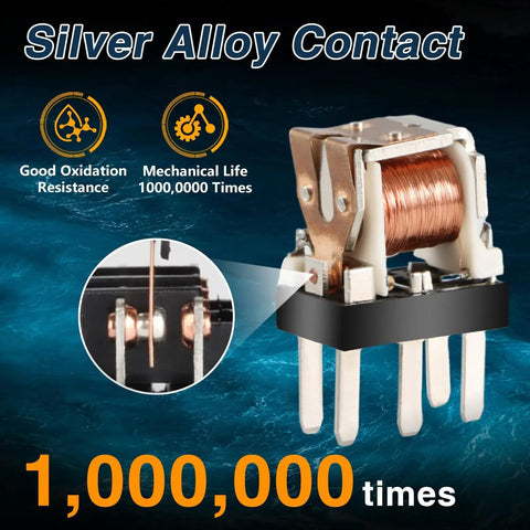 Four Pack 30 Amp 5 Pin 12V Relay Harness Kit For SeaDoo Watercraft 2008 And Up Power Up With GTI GTR GTS GTX RXP RXT Spark Base Sport Models Replacement Part 278003828 silver alloy relay coil