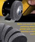 No Hassle Quick Swap Fiber Buffing Discs For Bench Grinder, 75mm nylon pads for polishing stainless steel.