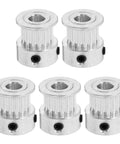 Upgrade Your 3D Printer Setup With This Awesome IMUSINICE 5-Piece Gt2 Timing Belt Pulley Kit Featuring Durable Aluminum Alloy Construction And Integrated Bearings For Smooth, Precise Movements And Reliable CNC Milling Performance On Any DIY Project. 5 aluminum GT2 pulleys with bearings, 14mm height, 5mm bore