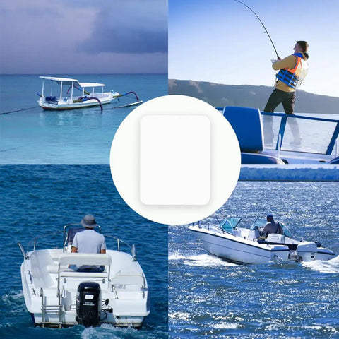 Easy Screwless Transducer Mounting Plate Kit For Boats No Hull Drilling Freely Mount Small To Medium Transducers 4.5 By 3.5 Inch 0.75 Inch Thick White Marine Mount For Quick Install Hull Safe Durable Removable on boat