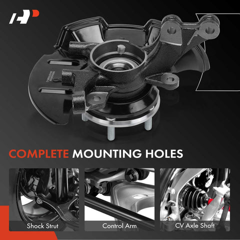 Beefy Front Right Steering Knuckle And Wheel Bearing Hub Assembly for Hyundai Elantra 2007 to 2012 with Four Wheel ABS