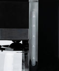 Close-up of a 12 Cup Drip Coffee Maker With Glass Carafe 1.9 Qt Auto Shutoff Auto Pause Black And Silver Finish Sleek Design