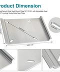 Dimensions of Jon Boat Seat Mount Plate SP15100 For Attwood Swivl Eze Accessories with guide rails, aluminum material.