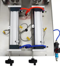 Dual Head Piston Filling Machine For Viscous Sauces And Creamy Lotions With Heated Hopper No Sweat Operation showing two piston cylinders.
