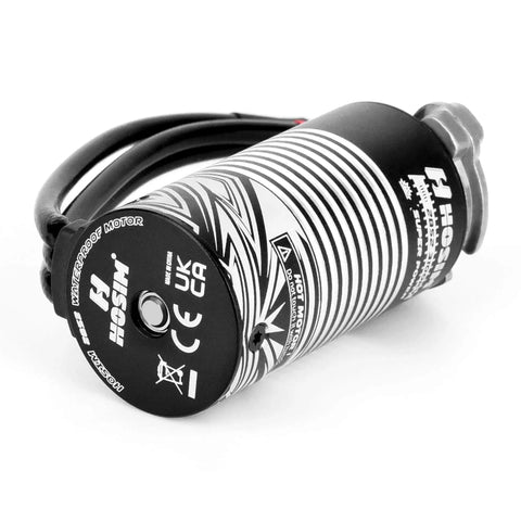 Beefed Up 2852 3100KV Brushless Motor For 1x10 Scale RC Cars And Trucks, waterproof, close-up showing branding and cables