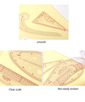 French Curved Ruler For Sewing Beginners showing clear scale and smooth surface for dressmaking and patchwork projects.