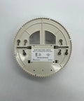 Indoor Fire Alarm Sounder And Strobe Light With Straight Up Reliable Alert Signals For Commercial Buildings Offering A No Brainer Wall Mount Setup And Top Shelf Heavy Duty Design, shown from the back view.