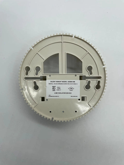 Indoor Fire Alarm Sounder And Strobe Light With Straight Up Reliable Alert Signals For Commercial Buildings Offering A No Brainer Wall Mount Setup And Top Shelf Heavy Duty Design, shown from the back view.