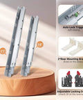 1 Pair 21 Inch Undermount Drawer Slides With Full Extension Hidden Rails Soft Close Bottom Mount With Rear Mounting Brackets