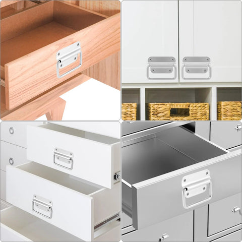 Stainless Steel Chest Pull Handles 10 Pack 80mm Long By 45mm Wide Rust Resistant Durable For Toolboxes Industrial Equipment Storage