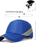 Worksite Safe Protective Helmet With Bump Cap Inner Shell Lightweight Baseball Hat Style, 58-65cm, breathable net cloth.