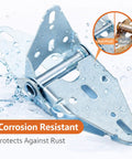 Rock Solid 14 Gauge Heavy Duty Galvanized Steel Garage Door Hinge Number One Replacement Hardware with protective zinc coating.